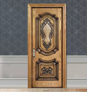 Porte d'entrer en bois sculpté de meilleure qualité