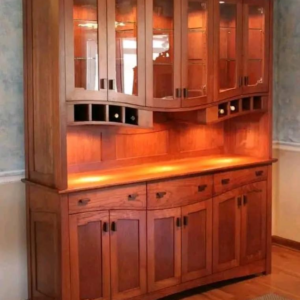 Grand placard de salon en bois gabonais