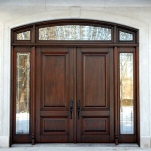 Grande porte en bois et en vitre pour vos plus grands batiment